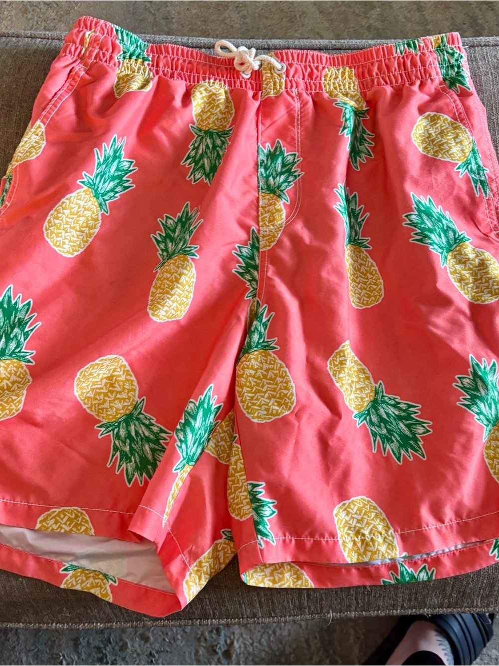 Old Navy Coral Pineapple Print Swim Shorts